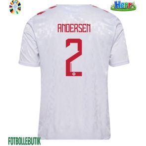 Danmark Joachim Andersen #2 Bortatröja EM 2024 Kortärmad